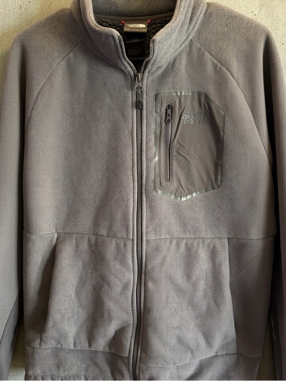 The North Face Chimborazo Full Zip Sherpa Lined Fleece Jacket Gray